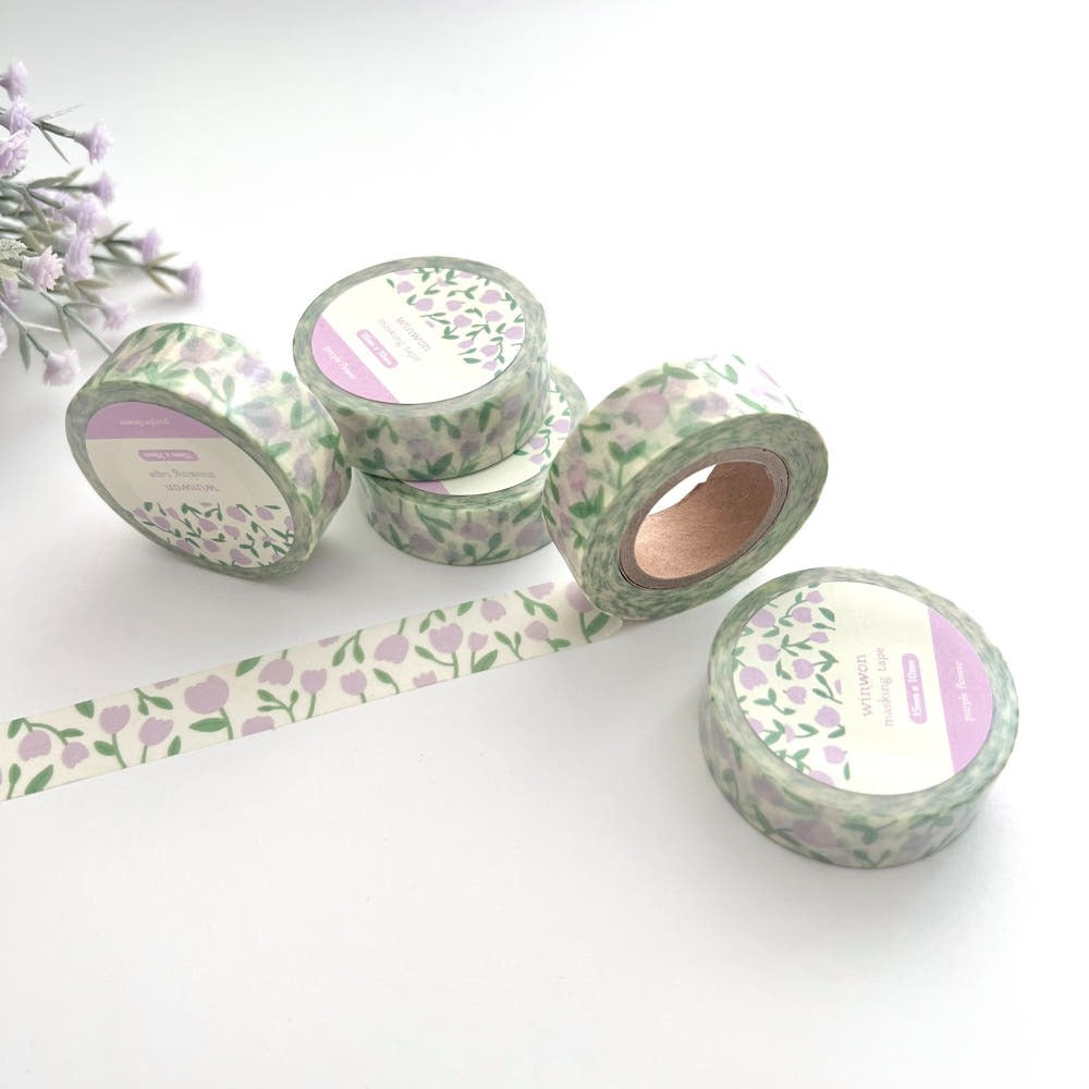 WINWON - Violet Flowers Masking Tape