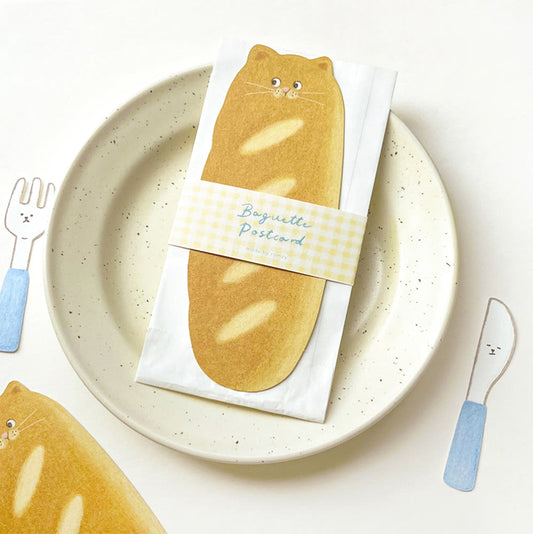RAMZY - Carte Postale Chat Baguette