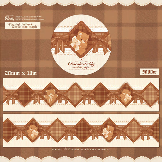 DEAR DOLLY - Masking Tape Chocolat Teddy