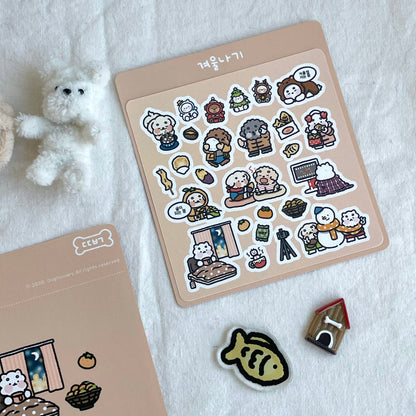DOGTIONARY - Sticker Cozy en Hiver