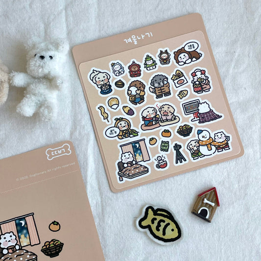 DOGTIONARY - Sticker Cozy en Hiver