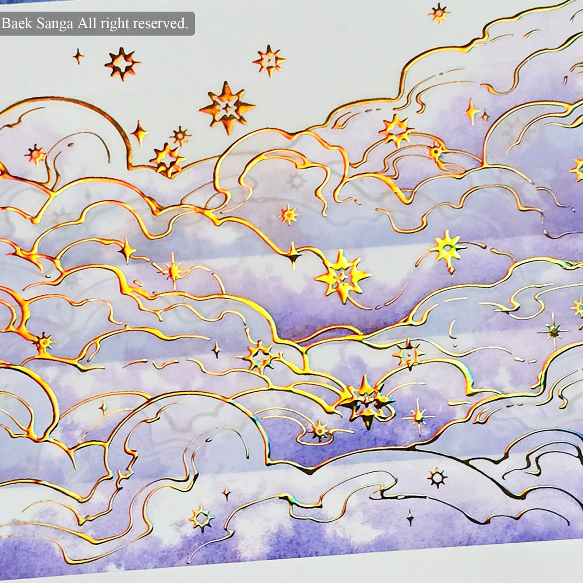 BAEK SANGA - Masking Tape Étoiles Parmi les Nuages Ondoyants