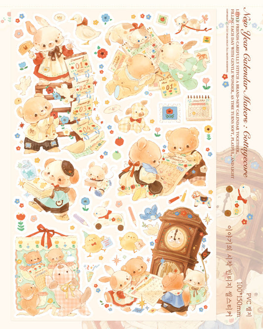 DEAR DOLLY - Sticker Nouvelle Année Vintage