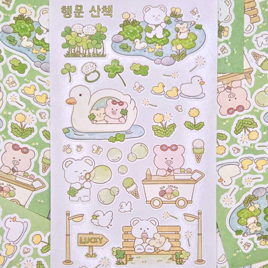 MONGJIN ART - Sticker Trèfle de la Chance
