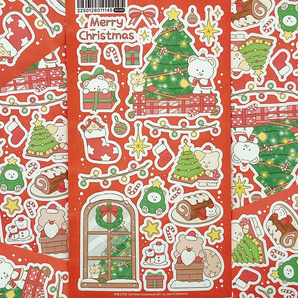 MONGJIN ART - Sticker Merry Christmas