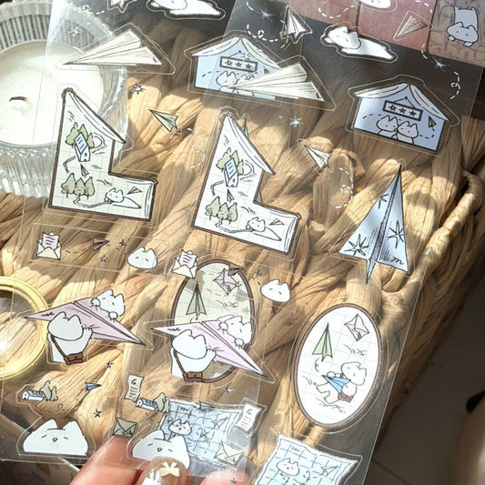 MEWMEWBEAM - Sticker Avions en Papier