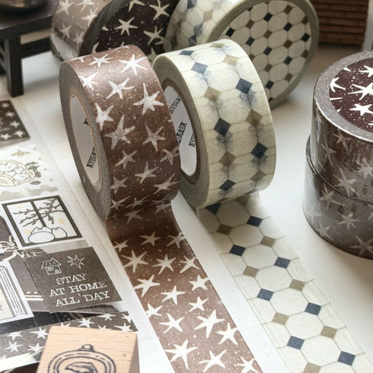 MEWMEWBEAM - Masking Tape Motif d'Etoile et Carrelage