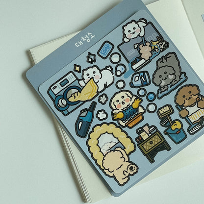 DOGTIONARY - Sticker Journée Ménage