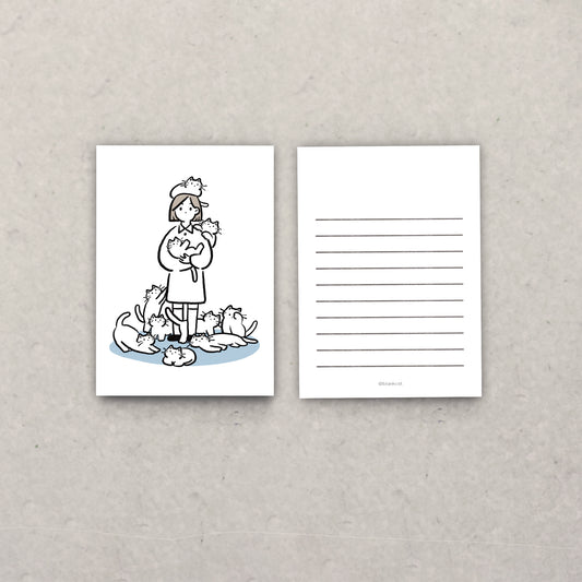 BLANK CAT - Carte Postale Overthink 3