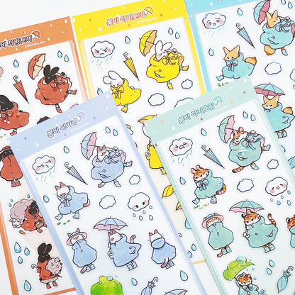 DAMJANG ALAE - Sticker Les Bébés & la Pluie de Printemps