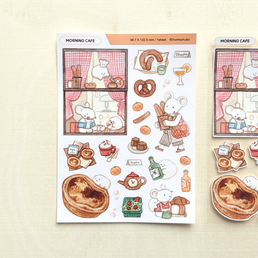 FROMTO STUDIO - Sticker Morning Cafe2