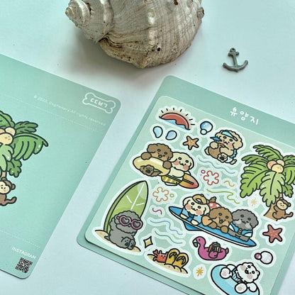 DOGTIONARY - Sticker Station Balnéaire