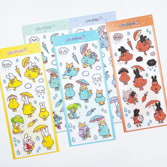 DAMJANG ALAE - Sticker Les Bébés & la Pluie de Printemps