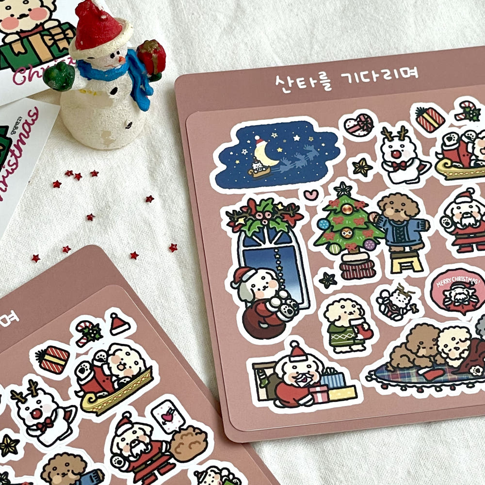 DOGTIONARY - Sticker L'arrivée du Père Noël 🎄