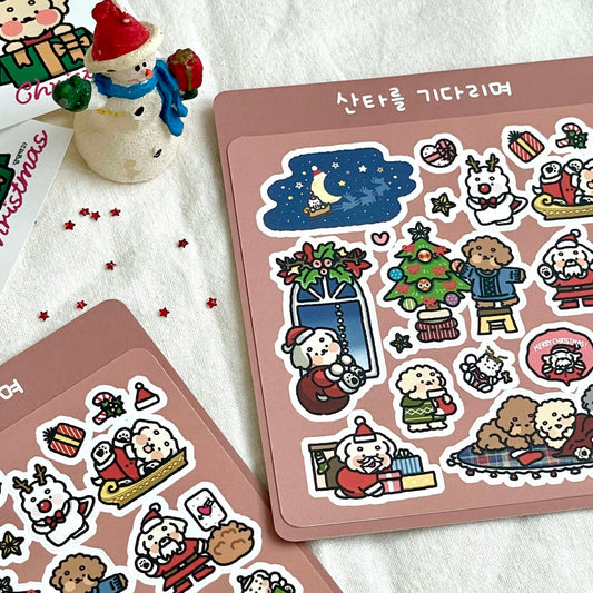 DOGTIONARY - Sticker L'arrivée du Père Noël 🎄