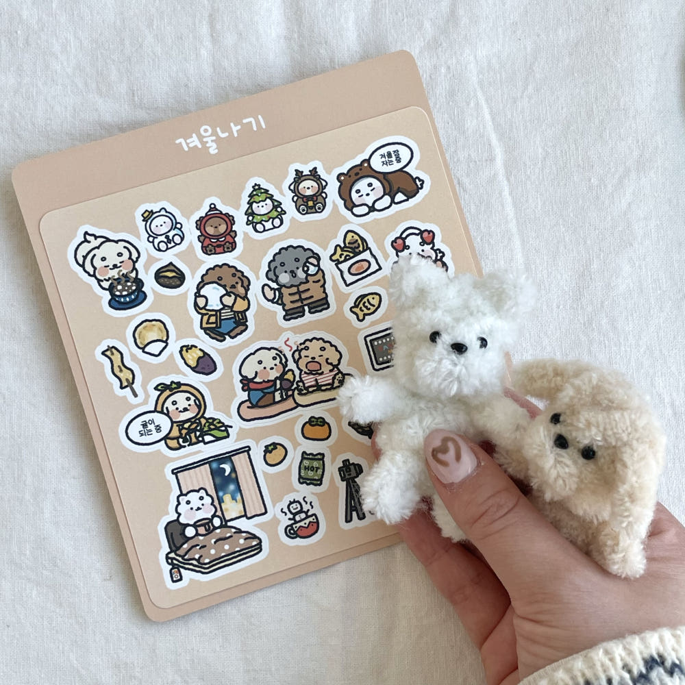 DOGTIONARY - Sticker Cozy en Hiver