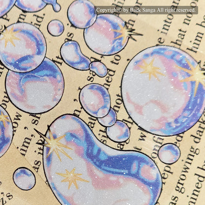 BAEK SANGA - Sticker Les Gouttes Scintillantes de l’Aurore Boréale
