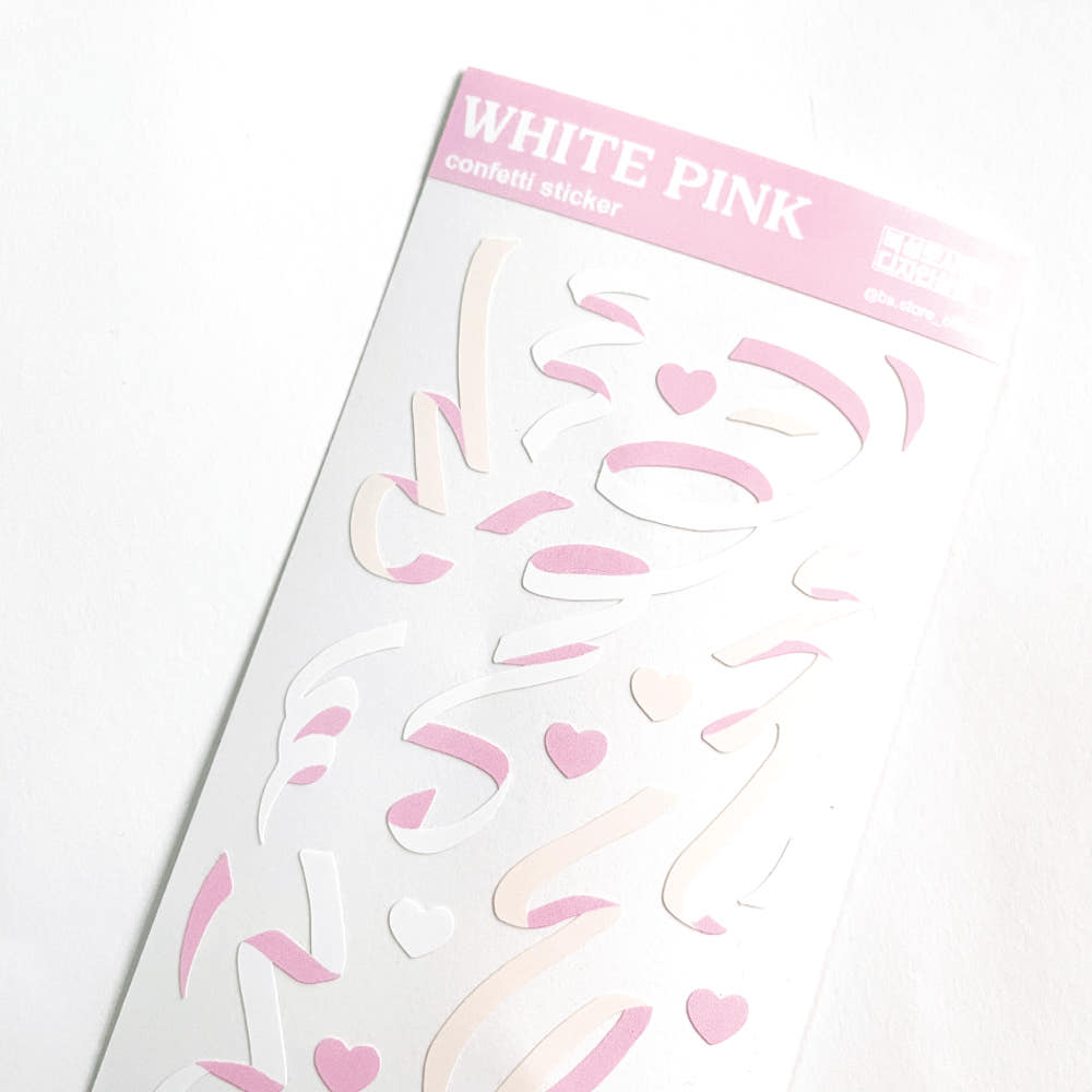 BS STORE - Sticker Confettis Blanc Rose
