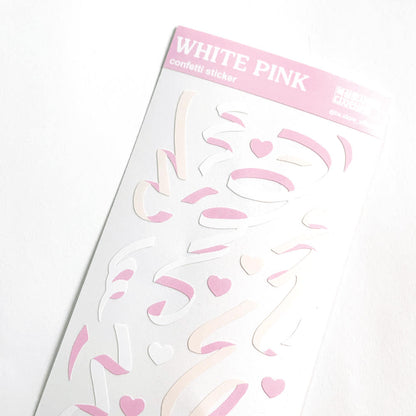 BS STORE - Sticker Confettis Blanc Rose