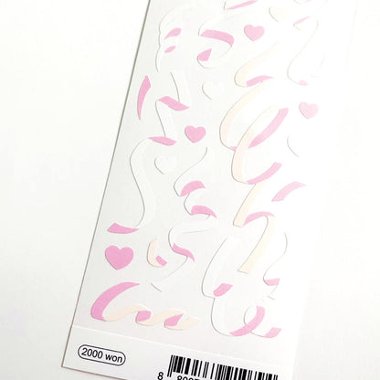BS STORE - Sticker Confettis Blanc Rose