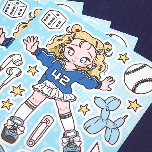 STUDIO FONDUE - Sticker Clip Club Blue High Teen
