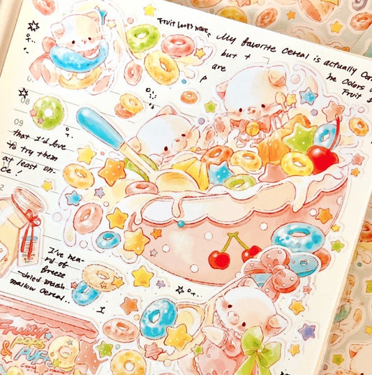 DEAR DOLLY - Sticker Céréales Arc en Ciel