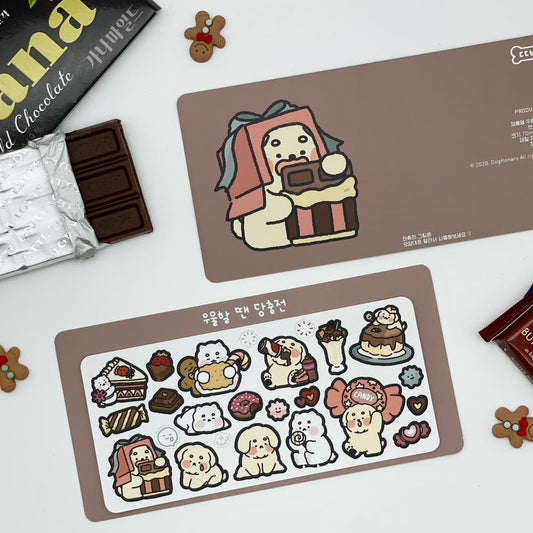 DOGTIONARY - Sticker Un coup de blues ? Recharge en douceur !