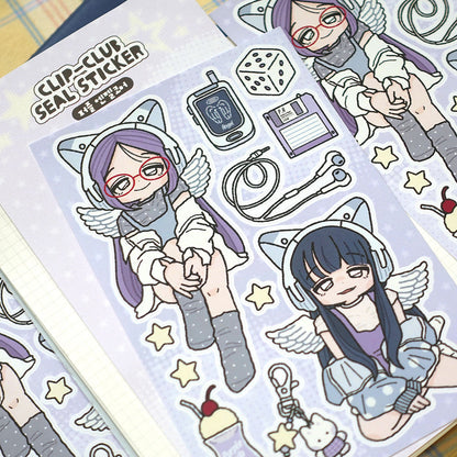 STUDIO FONDUE - Sticker Clip Club Violet Angel