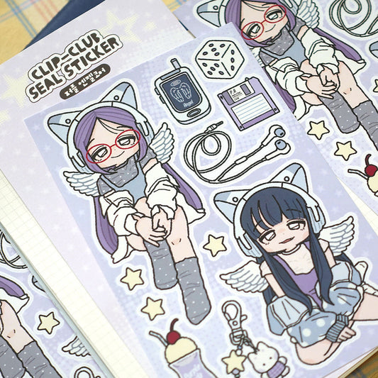 STUDIO FONDUE - Sticker Clip Club Violet Angel
