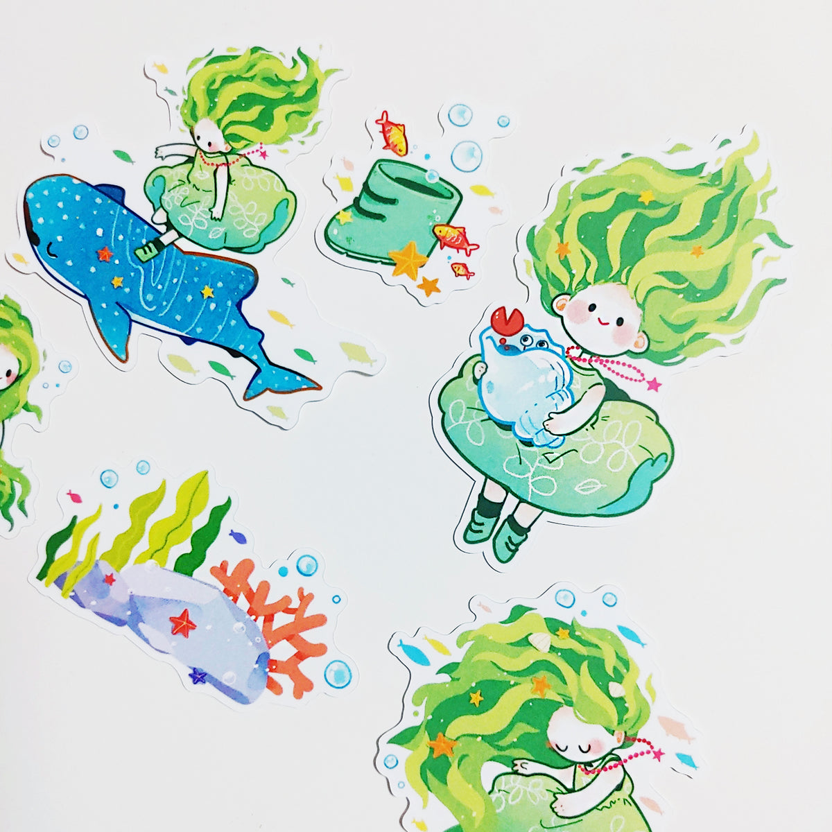 DAMJANG ALAE - Set de Stickers La Fille des Algues