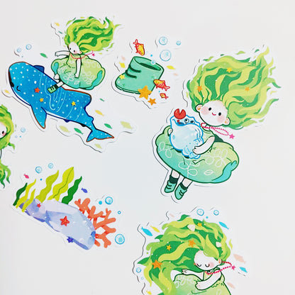 DAMJANG ALAE - Set de Stickers La Fille des Algues