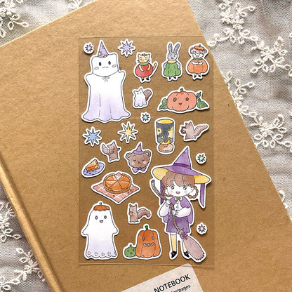 GNUNIM0 - Sticker La Forêt des Hiboux Spécial Halloween