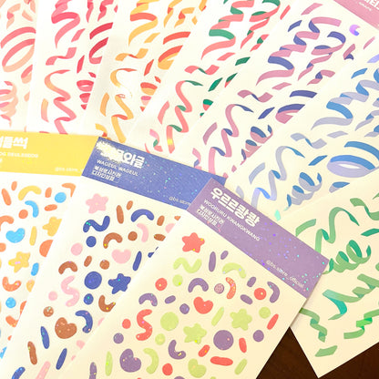 BS Studio - Sticker Wooruru Kwangkwang & Fruits Confettis