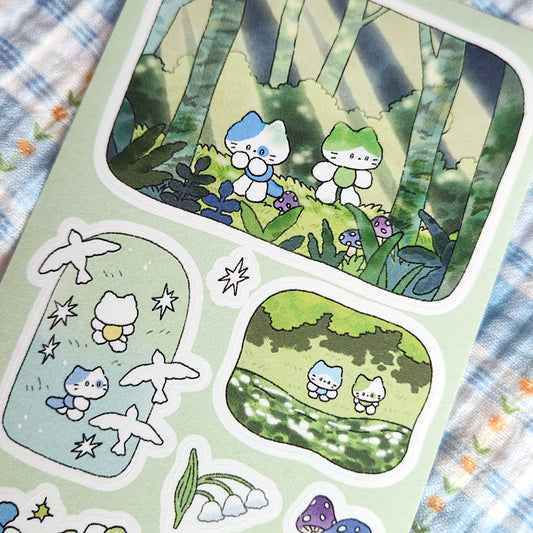 CATDABANG - Sticker Sous la lumière des bois en été