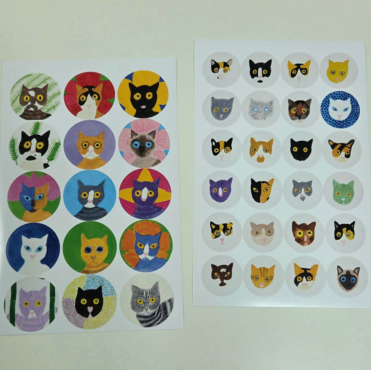 MINHWA HYANG - Sticker Cat Portraits by Artist Grandmother Kim