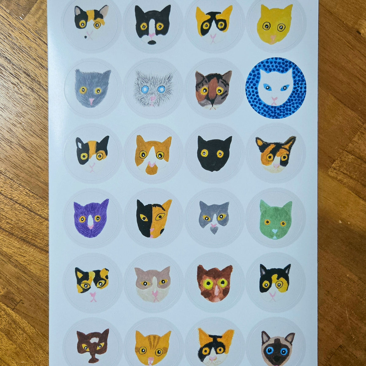 MINHWA HYANG - Sticker Cat Portraits by Artist Grandmother Kim