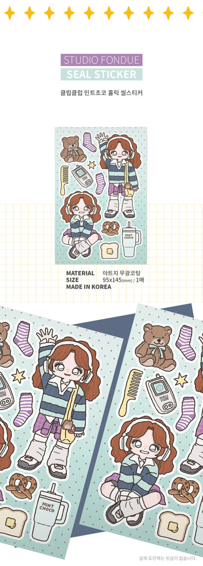 STUDIO FONDUE - Sticker Clip Club Mint Chocolate Holic