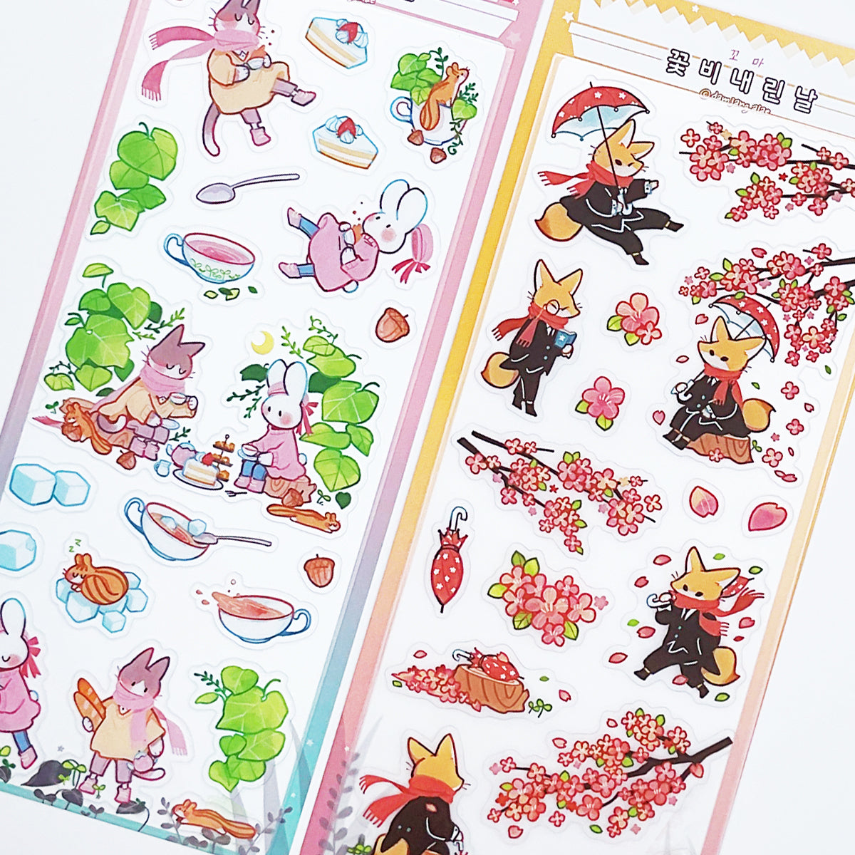DAMJANG ALAE -  Sticker Pluie de Fleurs & L'heure du Thé